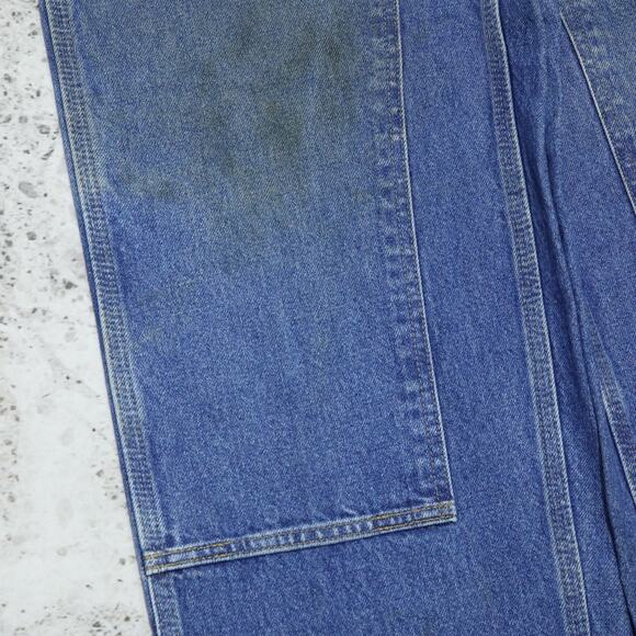 Vintage Carhartt B73 DST Faded Blue Jeans Denim Double Knee Carpenter Pant 33x34 - Picture 8 of 16
